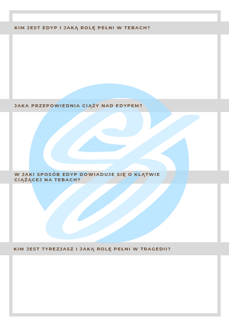 Król Edyp - Sofokles, Pytania i Odpowiedzi