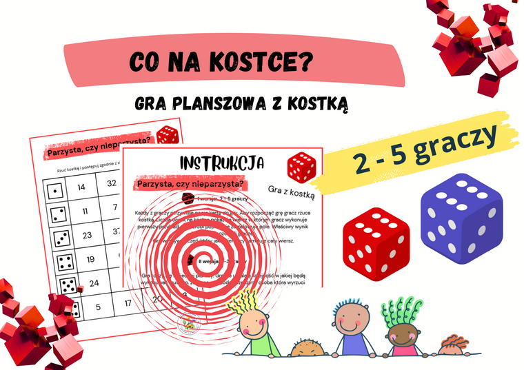 Parzysta, czy nieparzysta? - gra planszowa z kostką