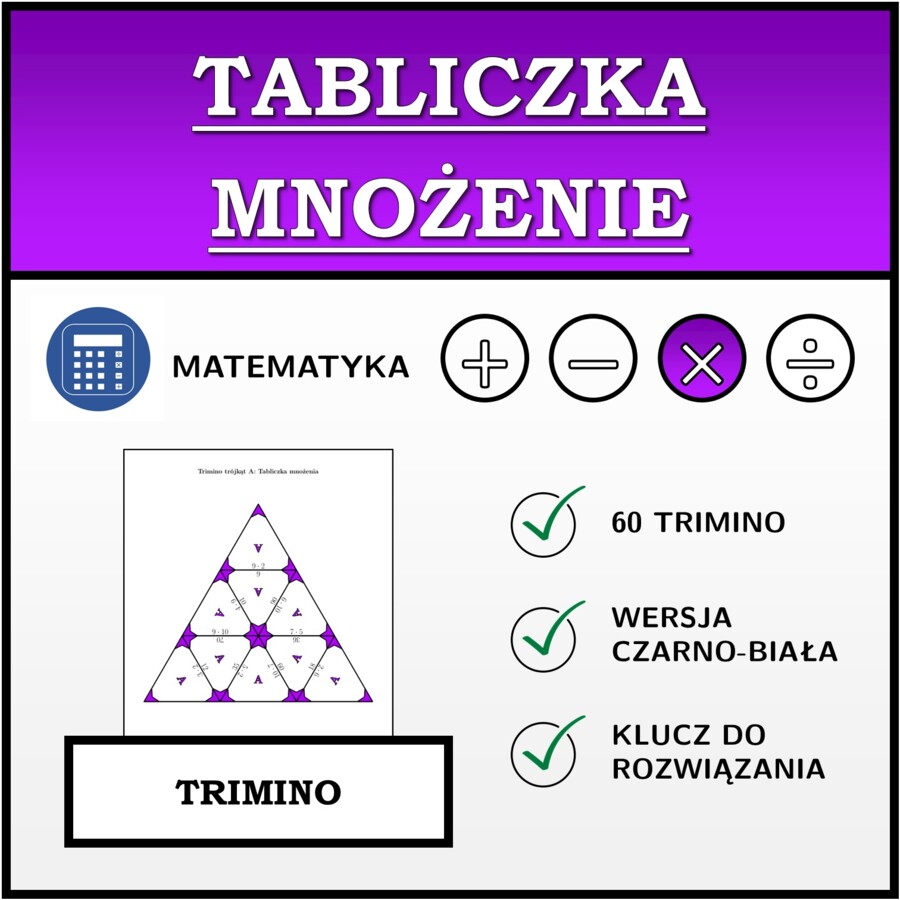 Trimino - Tabliczka mnożenia | matematyka