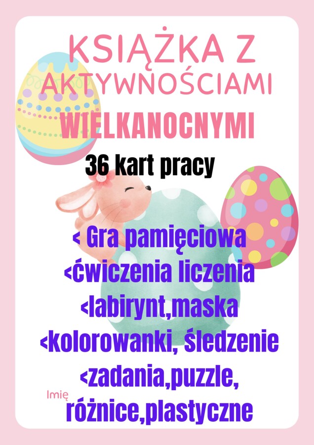 Wielkanoc 36 kart pracy