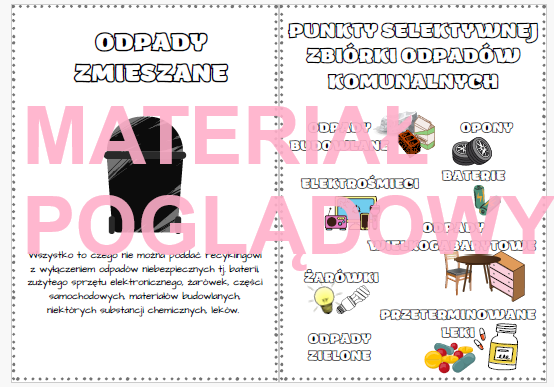 edukacja ekologiczna - segregacja śmieci (plansze + zadanie)