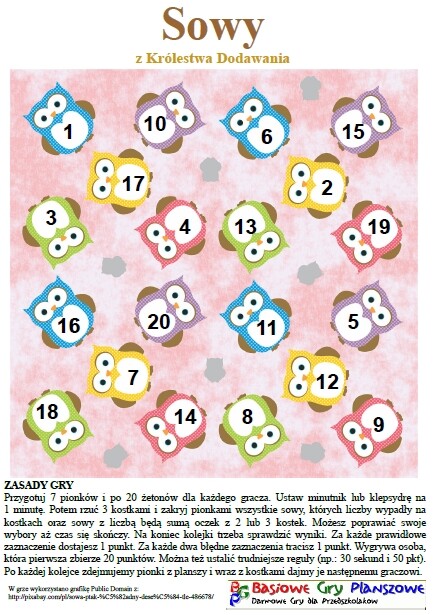 Sowy – Gra planszowa