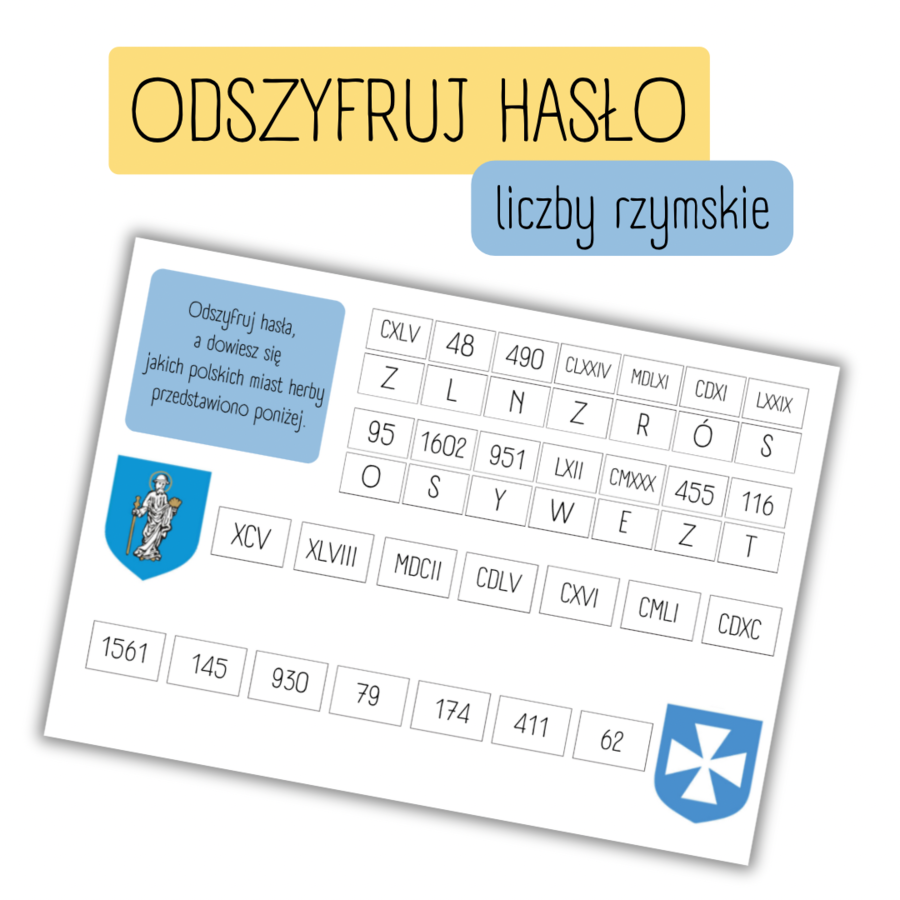 ODSZYFRUJ HASŁO - liczby rzymskie