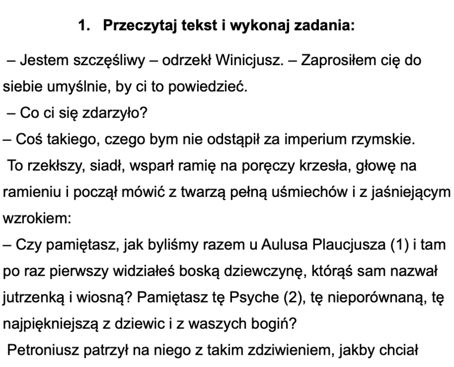 Sprawdzian "Quo vadis".