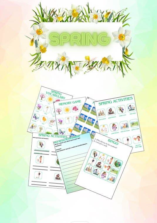 Spring - vocabulary, activities + Past Simple