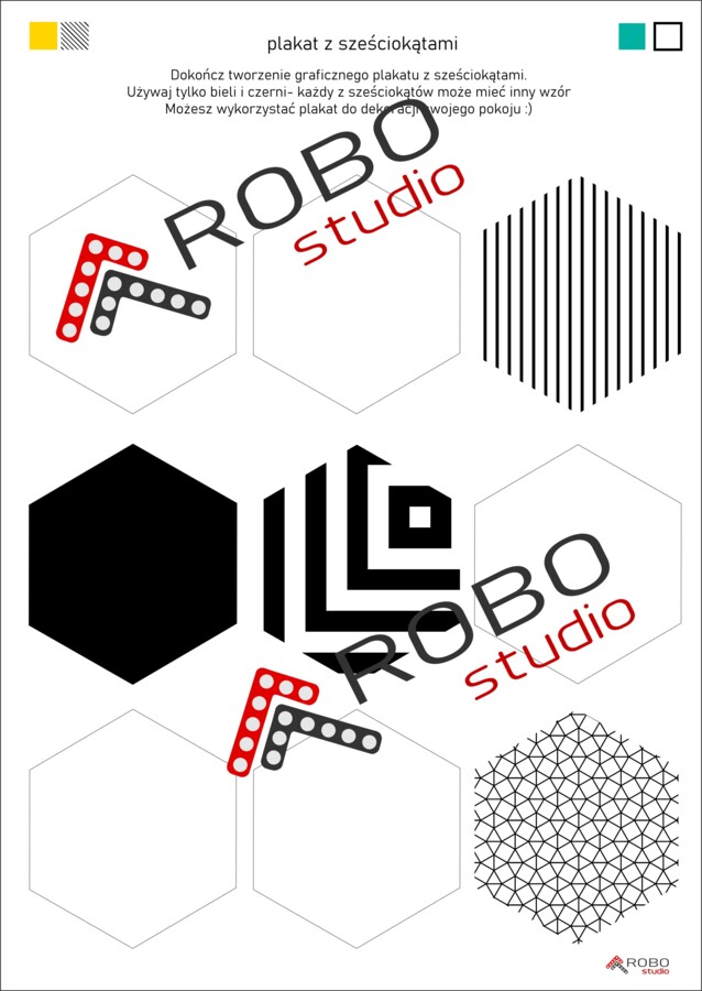 Kształty, figury geometryczne, mozaiki, wielokąty - geometria dla dzieci, dla przedszkola (wytnij i przyklej) , kwadrat, sześciokąt, trapez, trójkąt, romb, tangram
