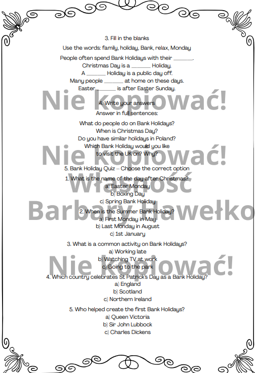 Bank Holidays in the UK