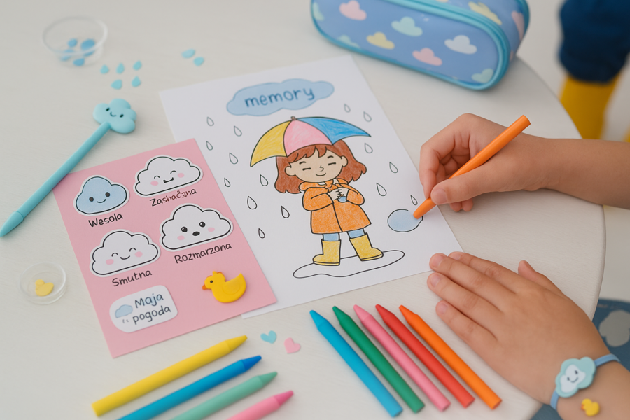 Karta pracy "Deszczowa przygoda"