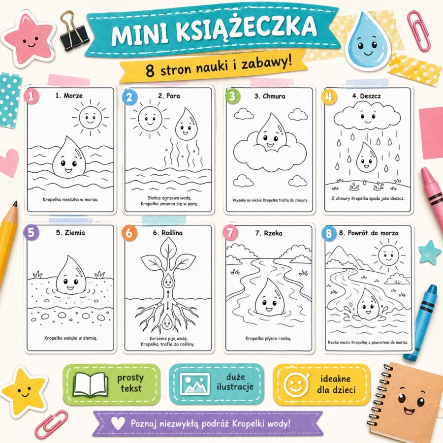Mini książeczka. Kropelka podróżuje po świecie