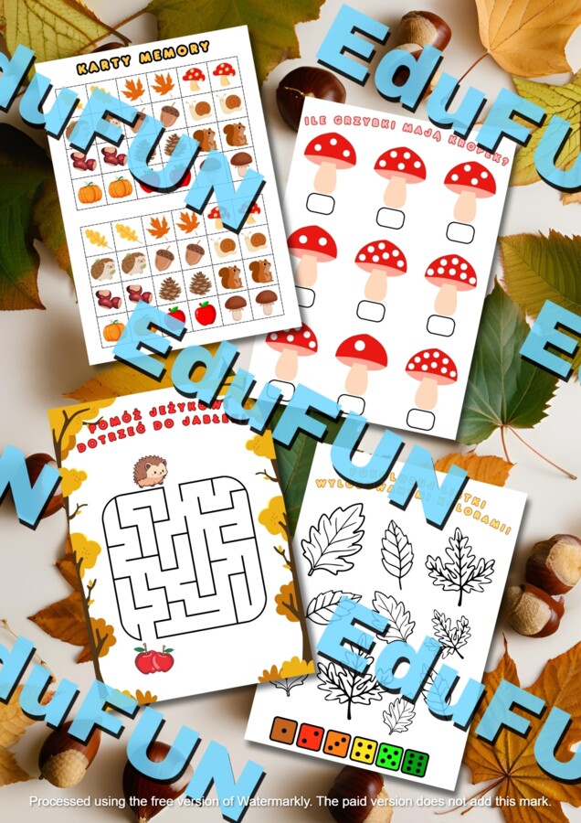 Pierwszy Dzień Jesieni! - łamigłówki, girlanda