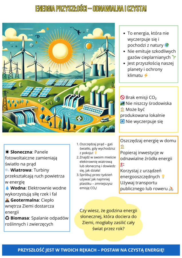 Plakaty edukacyjne. Ekologia. Ochrona środowiska. Recykling. Energia odnawialna. Lasy.
