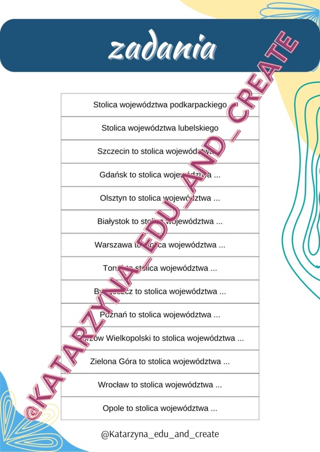 KABOOM - część 1 podział administracyjny Polski