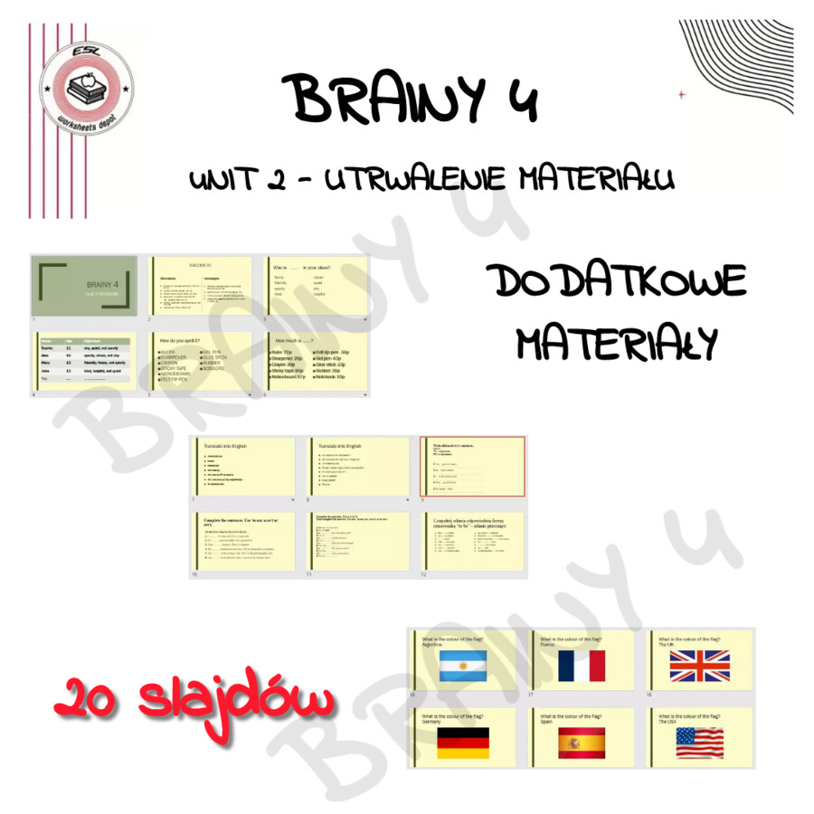 BRAINY 4 UNIT 2 - materiały dodatkowe