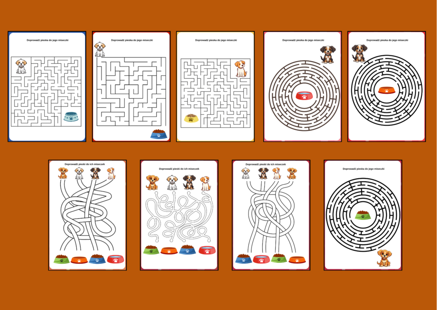 DZIEŃ KUNDELKA – biblioteka – świetlica- labirynty – labirynt – 9 wersji