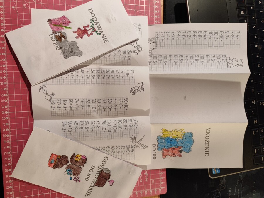 Broszurki matematyczne - działania w zakresie do 100.