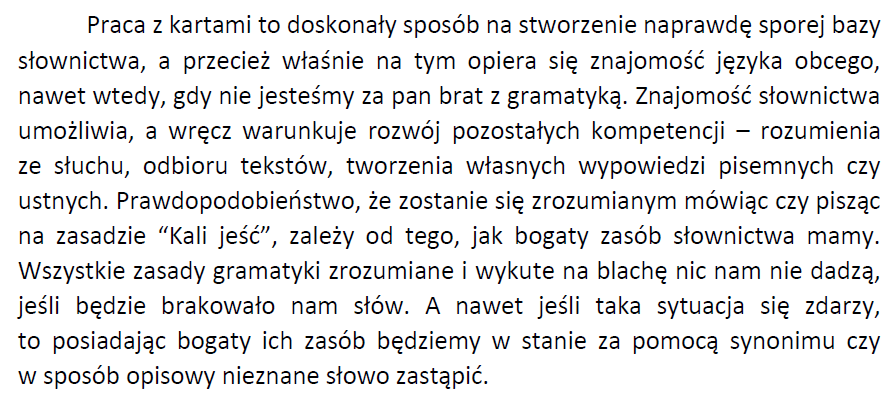 Karty obrazkowe i słowne w nauczaniu języka obcego. 50 ćwiczeń. E-book.
