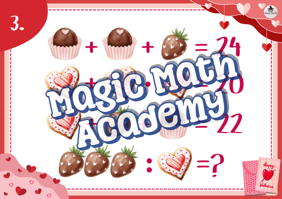 WALENTYNKOWE ZAGADKI LOGICZNE 2 - matematyka klasy 4-8 + rozwiązania