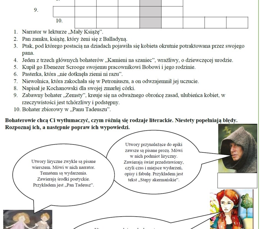 Powtórz przed egzaminem - lektury, rodzaje literackie, zjawiska fonetyczne