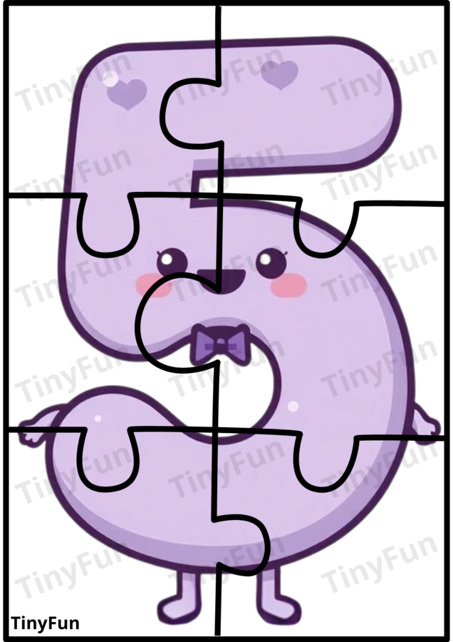 🧩🔢 Moje Pierwsze Puzzle – Cyfry 0–9. Nauka Cyferek.