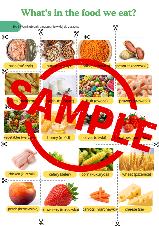 Kids Can  3 unit 4 Karty pracy - What's in the food we eat?