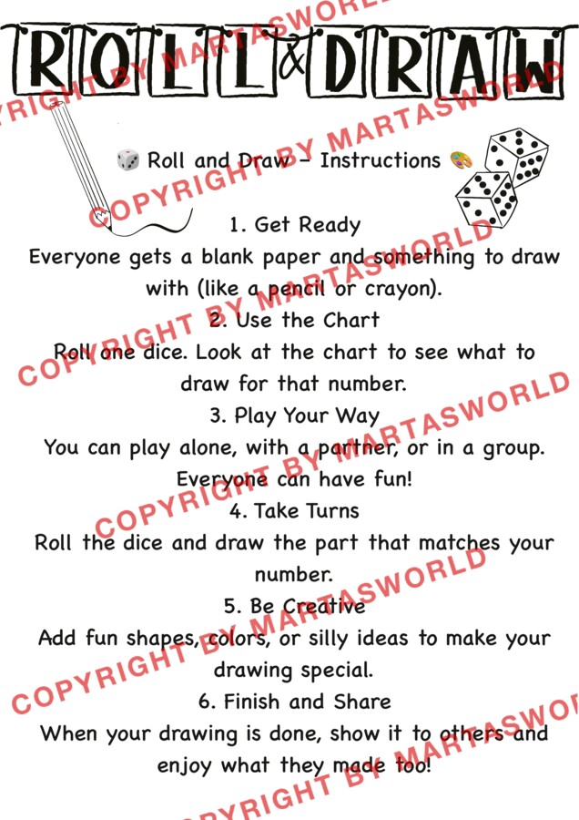 🎲✏️ Roll & Draw – Kreatywna Gra Rysunkowa po angielsku! 🎨🧠
