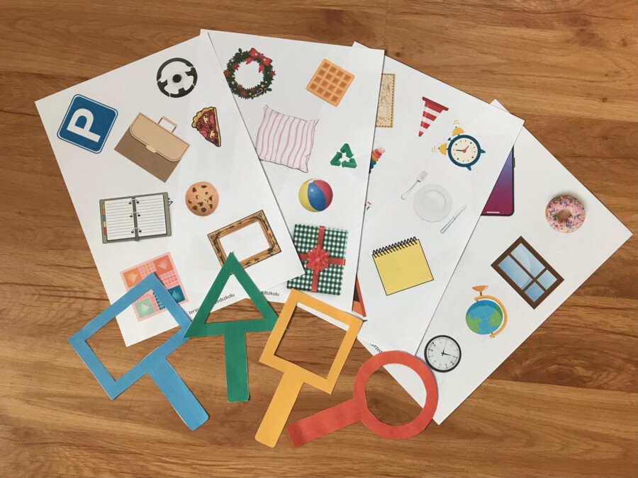 Na tropie kształtów #percepcjawzrokowa #naukakształtów #koło#trójkąt#kwadrat#prostokąt