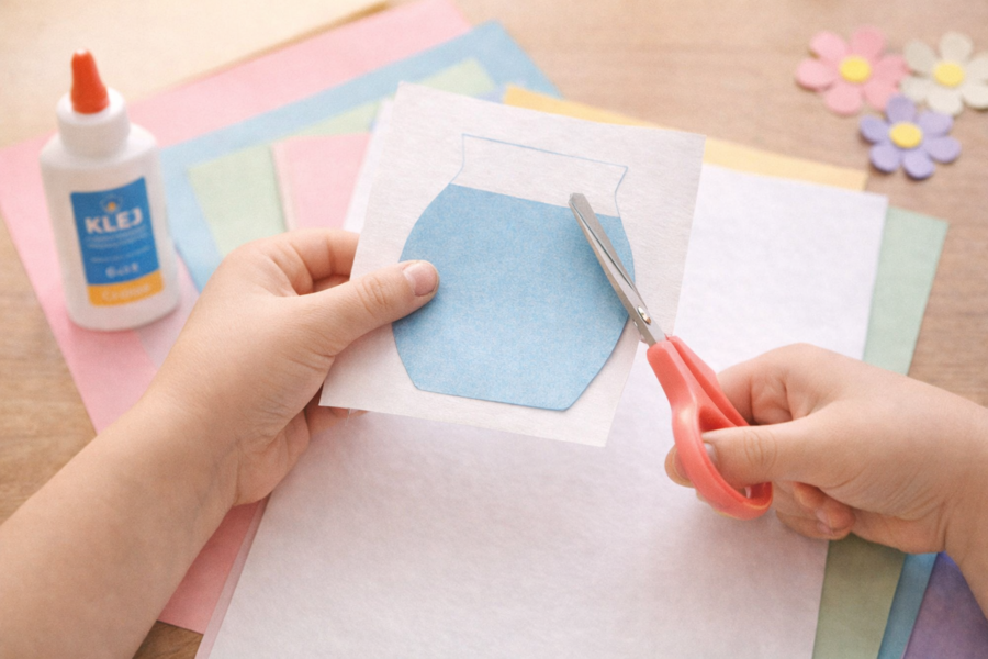 Bukiet dla mamy – praca plastyczna krok po kroku