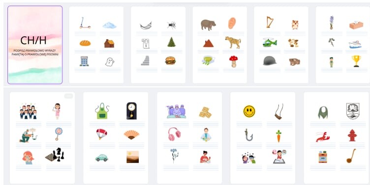 Podpisywanie wyrazów ch lub h ortografia