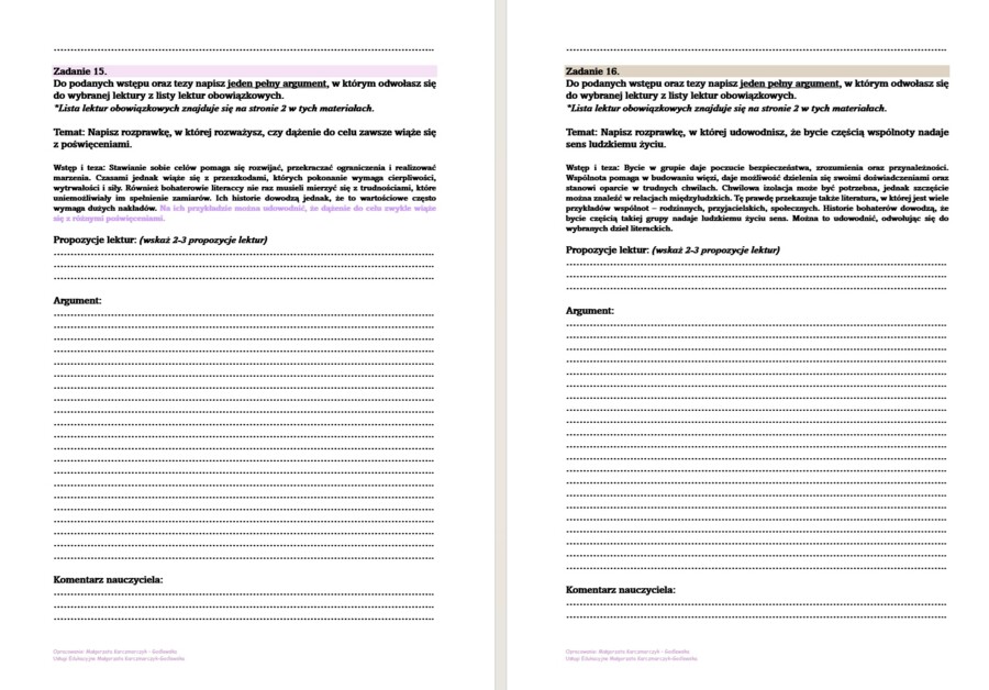 Ćwiczenia argumentacyjne