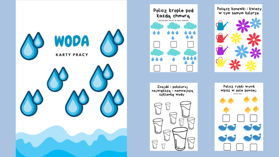 Woda - karty pracy
