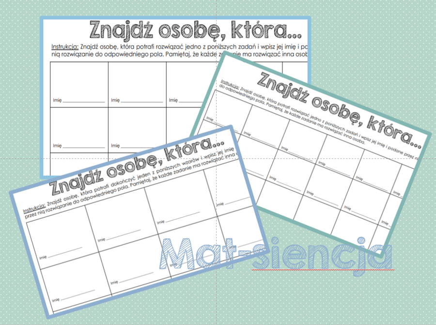 Znajdź osobę która...