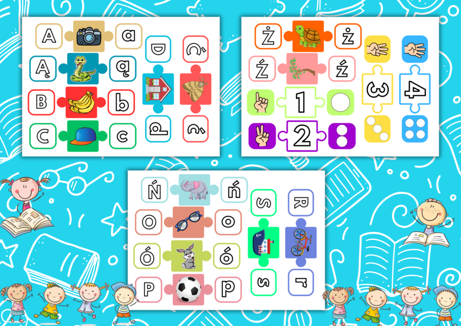 Puzzle- alfabet i liczby