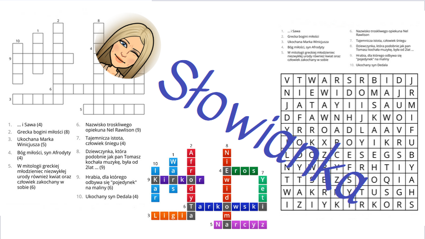 LEKTUROWE LOVE krzyżówka i wykreślanka