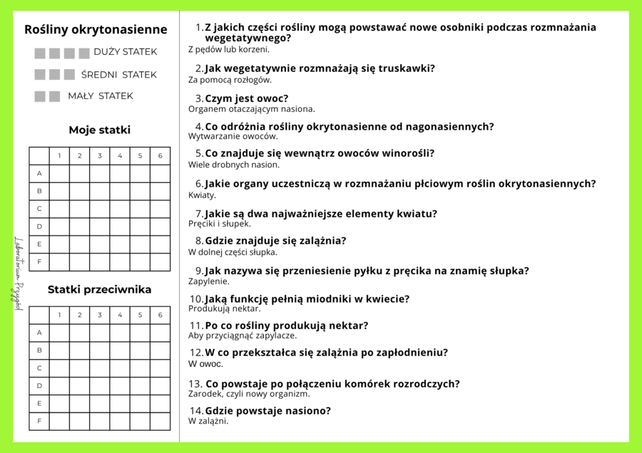 Statki biologiczne klasa 5