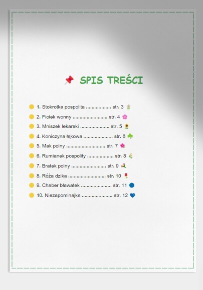 Zielnik / Album. Zasuszone rośliny. Ciekawostki.