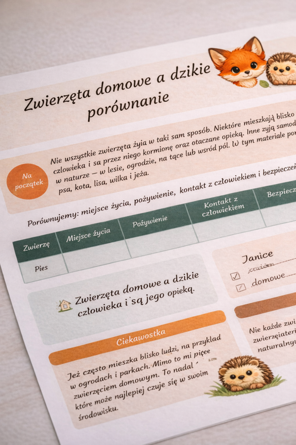 Zwierzęta domowe a dzikie – porównanie