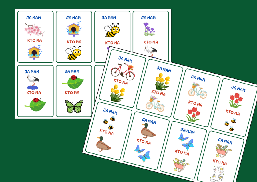 WIOSNA – Ja mam… Kto ma…? – 40 szt. - biblioteka - świetlica