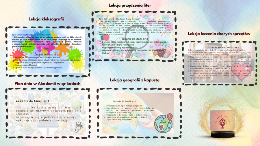 Stacje zadaniowe- "Akademia Pana Kleksa"