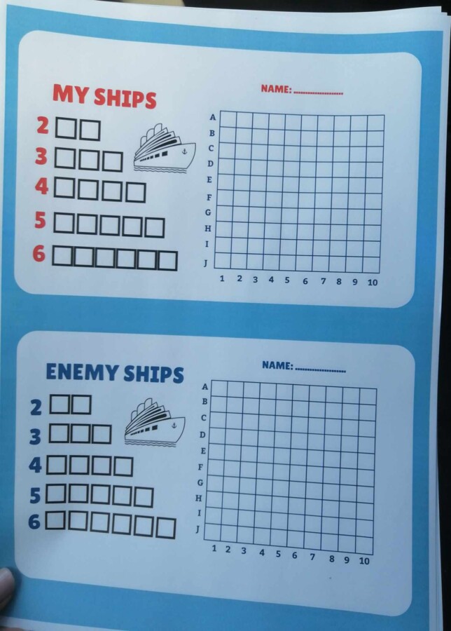 Statki - szablony jęz. angielski