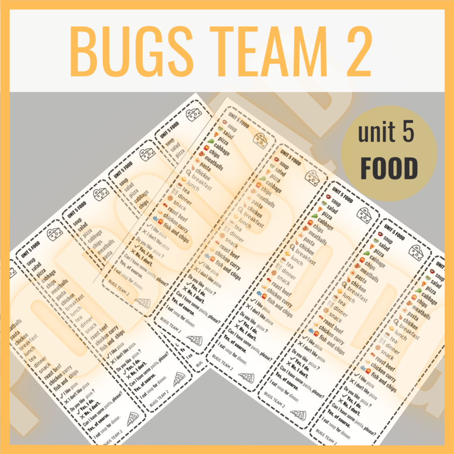 Bugs Team 2 unit 5 FOOD - zakładki do książki