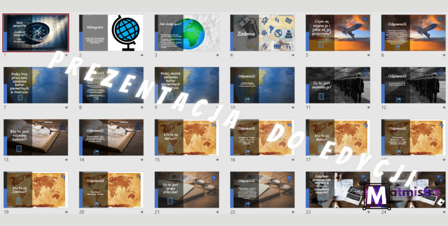 Turniej geograficzny "Ludność Ameryki" - prezentacja do edycji