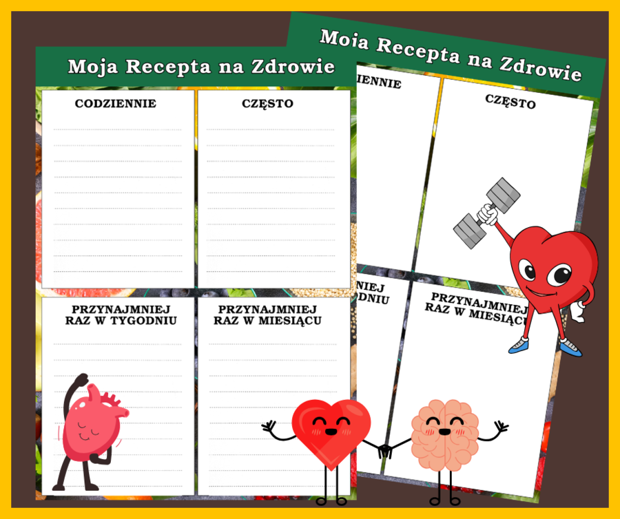 Twoja recepta na zdrowie gazetka +karta pracy