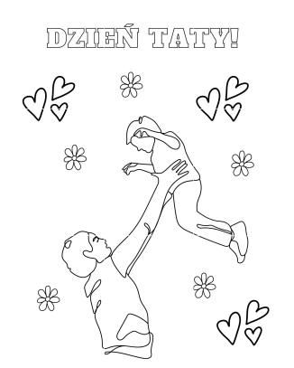 DZIEŃ TATY - KOLOROWANKA XXL 9 CZĘŚCI