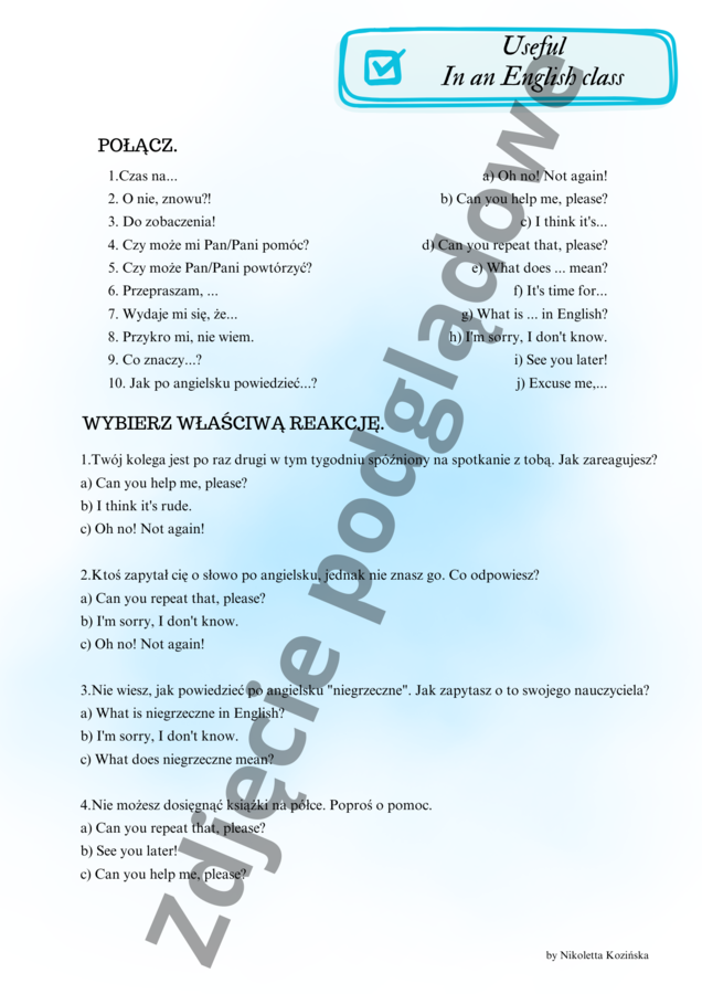 Brainy 5 unit 1 - karty pracy słownictwo