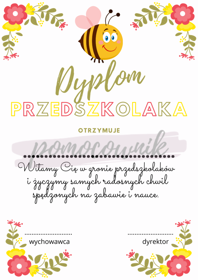 Dyplom przedszkolaka