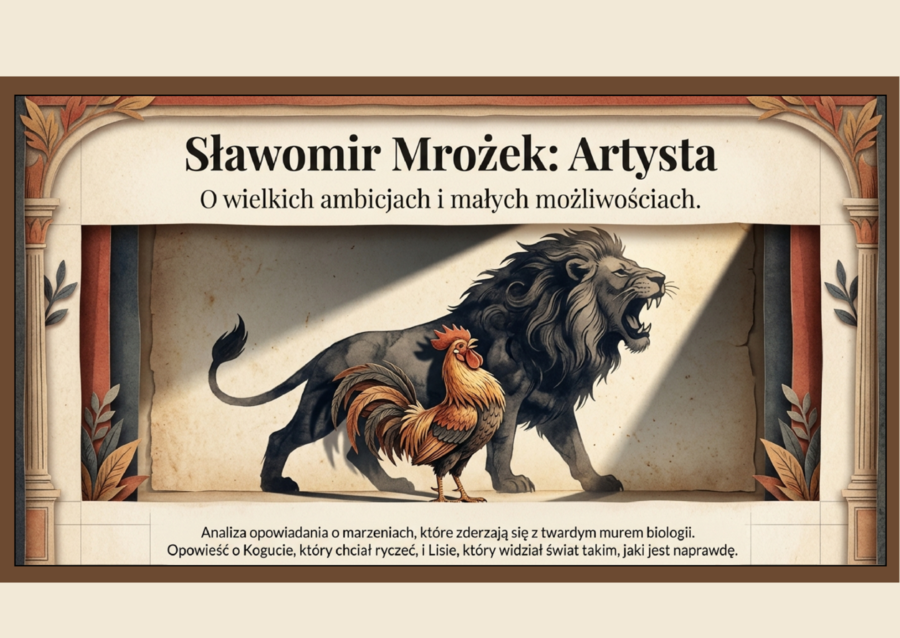 🐓ARTYSTA – Sławomir Mrożek -  Prezentacja multimedialna – 13 slajdów