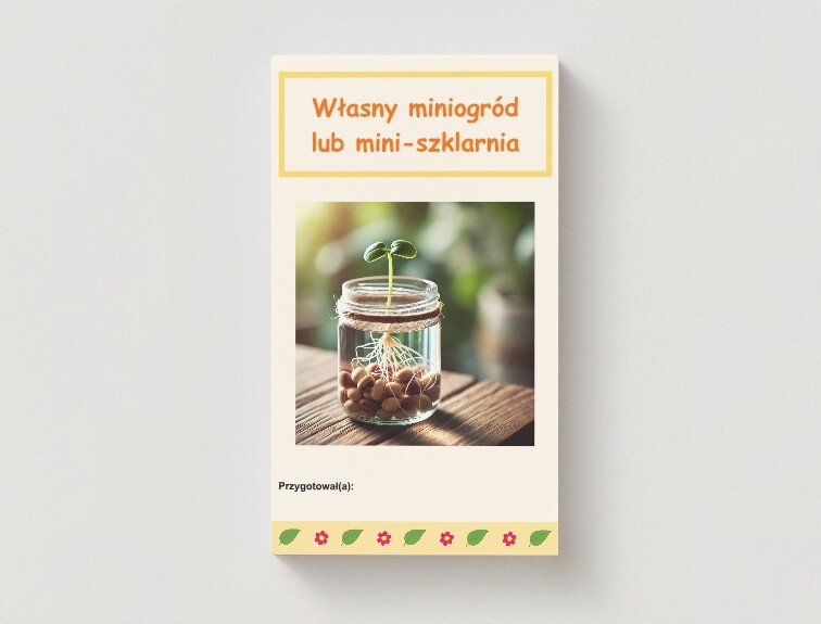 Własny mini-ogród lub mini-szklarnia. Sadzenie roślin w słoikach, doniczkach z recyklingu. Dziennik obserwacji