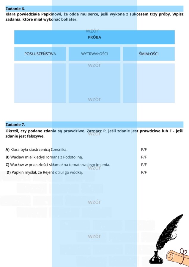 Zemsta - karta pracy