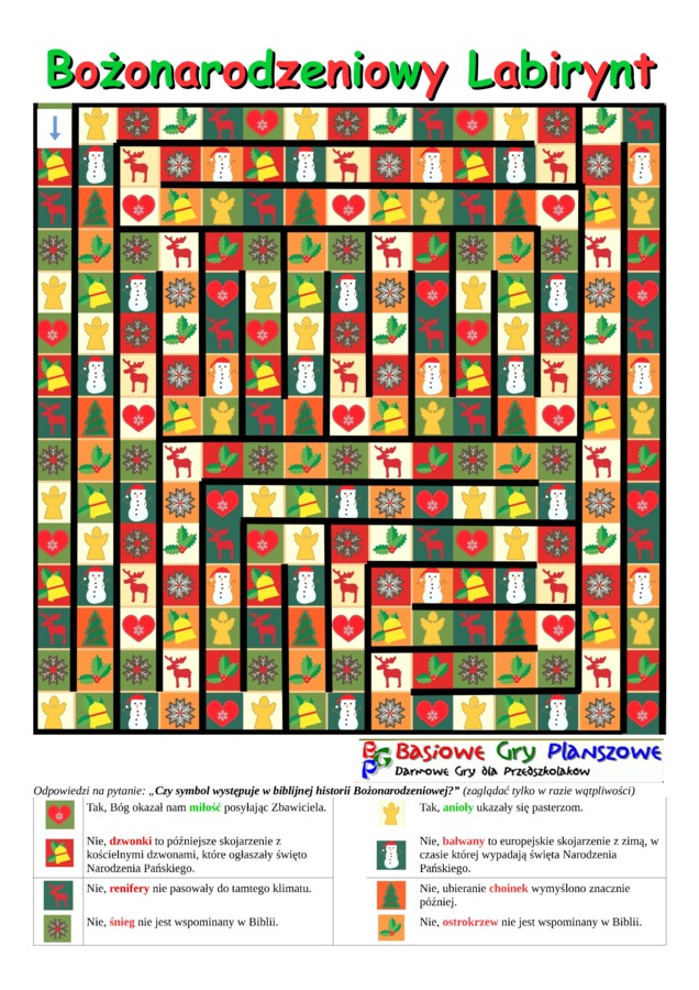 Bożonarodzeniowy Labirynt – Gra planszowa