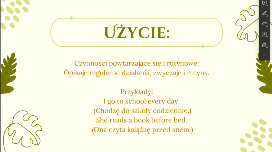 Kolorowa prezentacja PRESENT SIMPLE